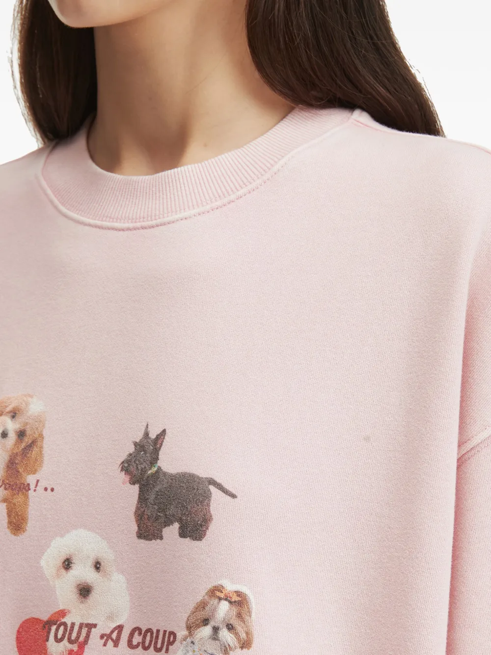 Tout A Coup Dog-print Sweatshirt In Animal Print