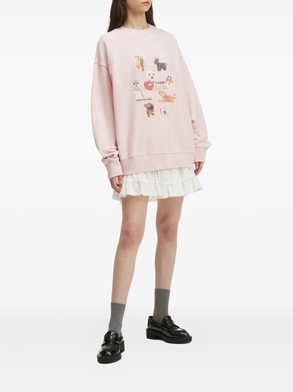 Tout A Coup Dog-print Sweatshirt In Animal Print