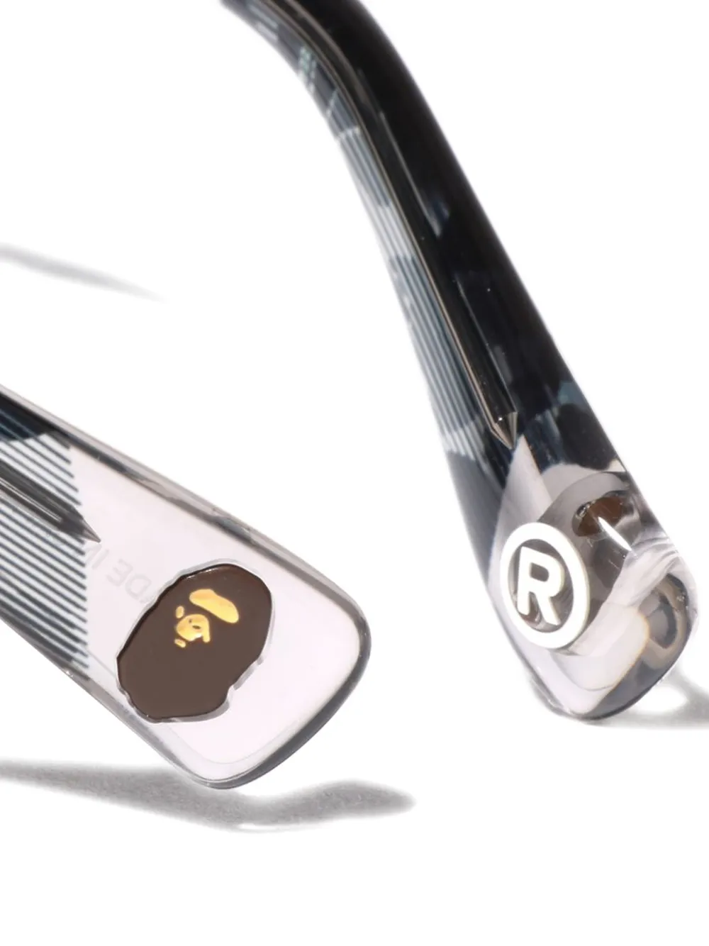 A BATHING APE Bril met vierkant montuur CGY LIGHT GREY LIGHT GREY