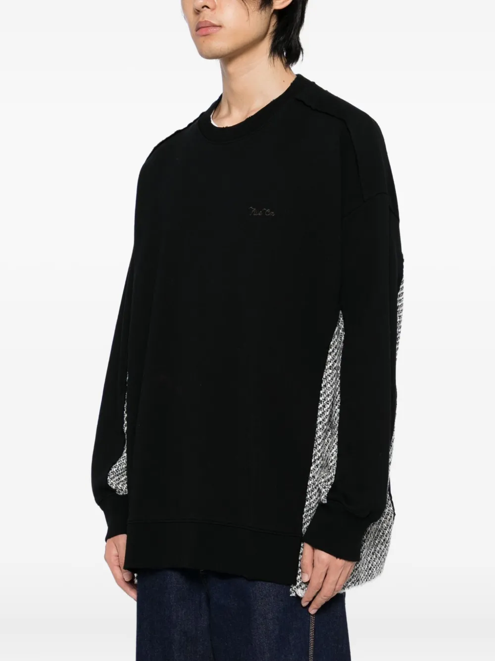 Five Cm Logo-embroidered Sweatshirt In Black