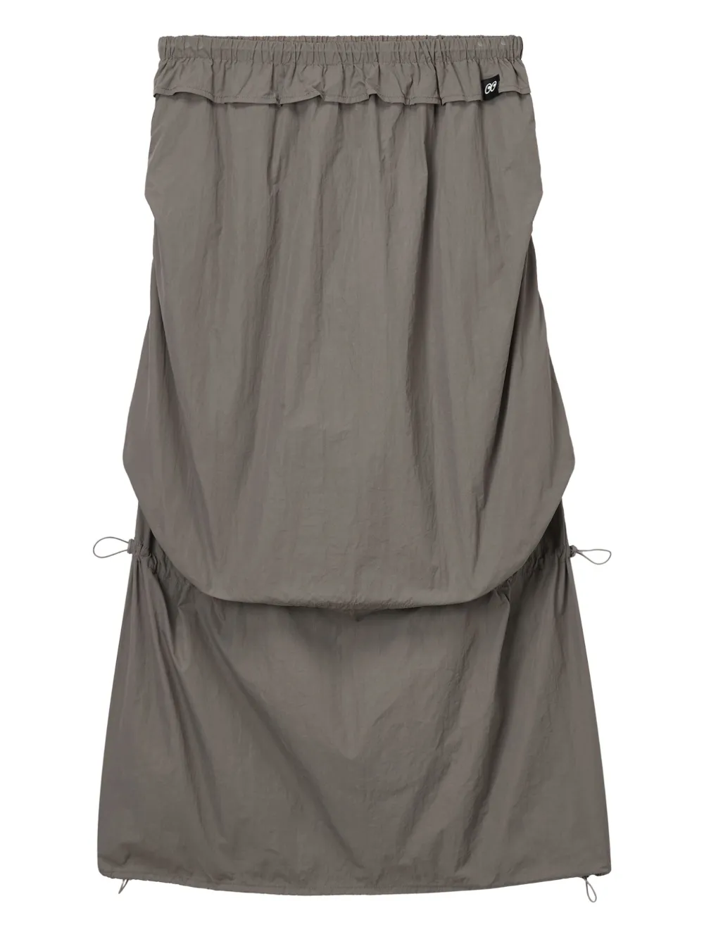 Mini Cream drawstring midi skirt | Grey | Image 1