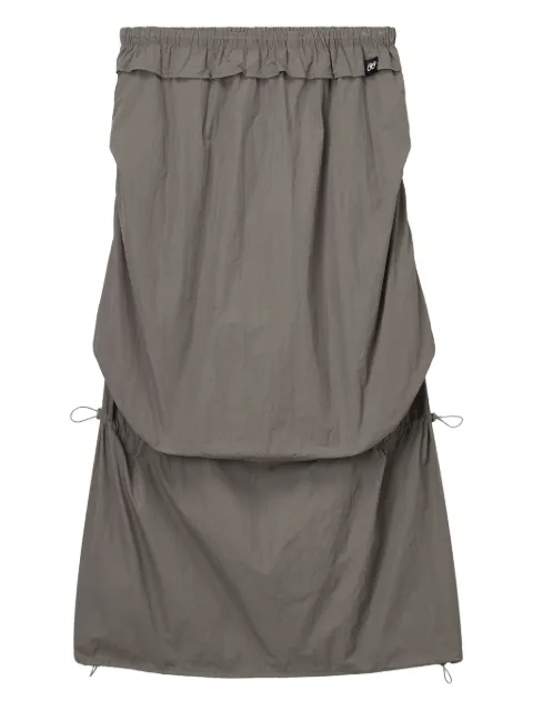 Mini Cream drawstring midi skirt