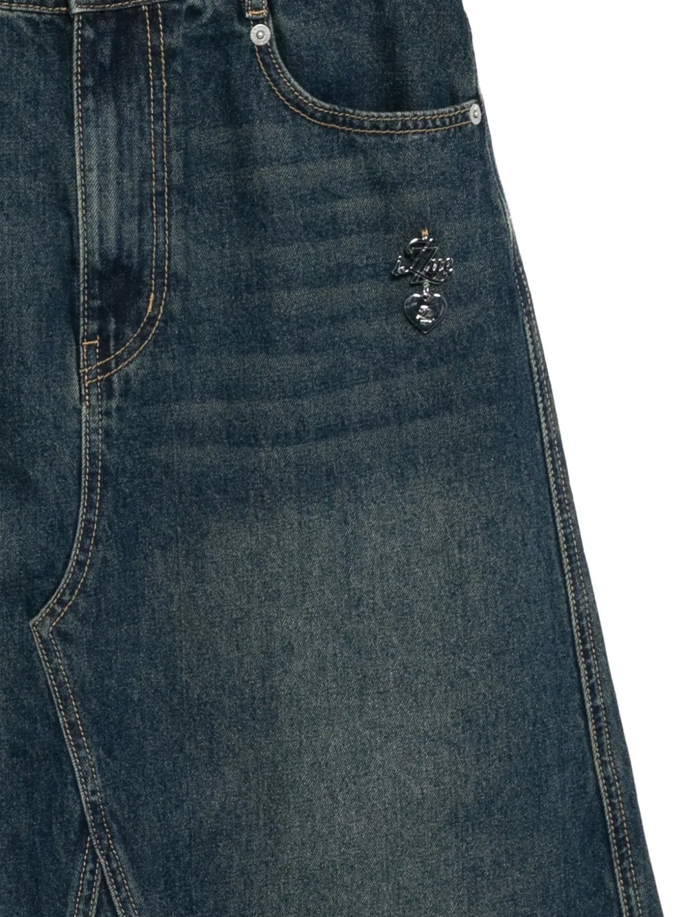 izzue Katoenen rok Blauw