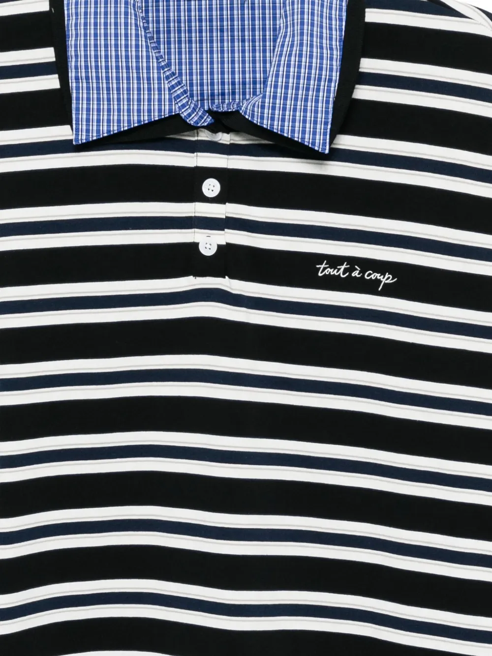Tout A Coup Logo-embroidered Polo Top In Multi