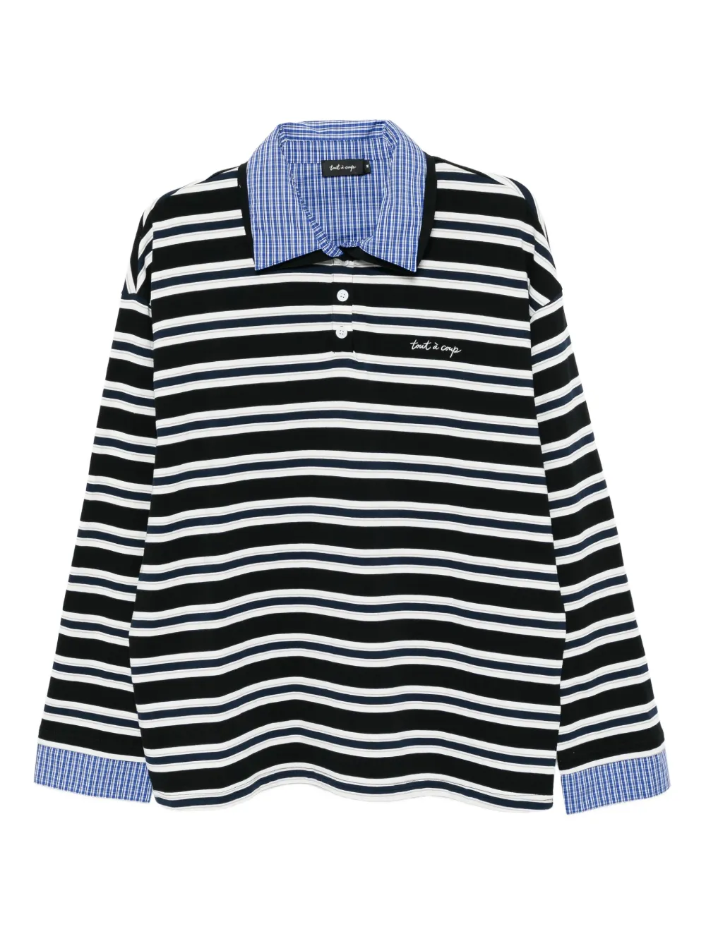 Tout A Coup Logo-embroidered Polo Top In Multi