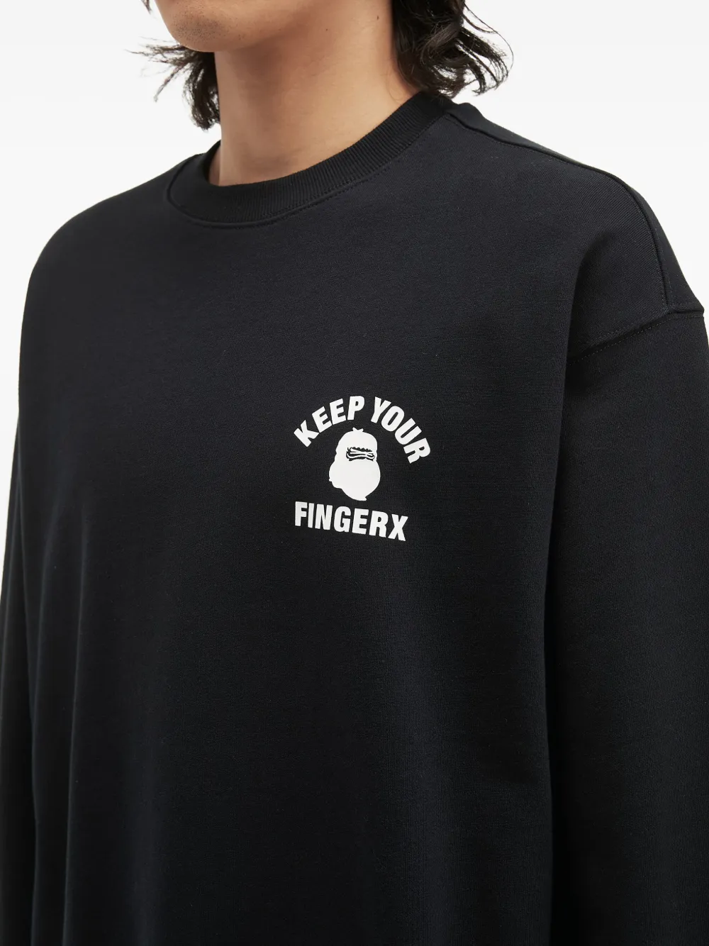 Fingercroxx Graphic Sweatshirt In Black