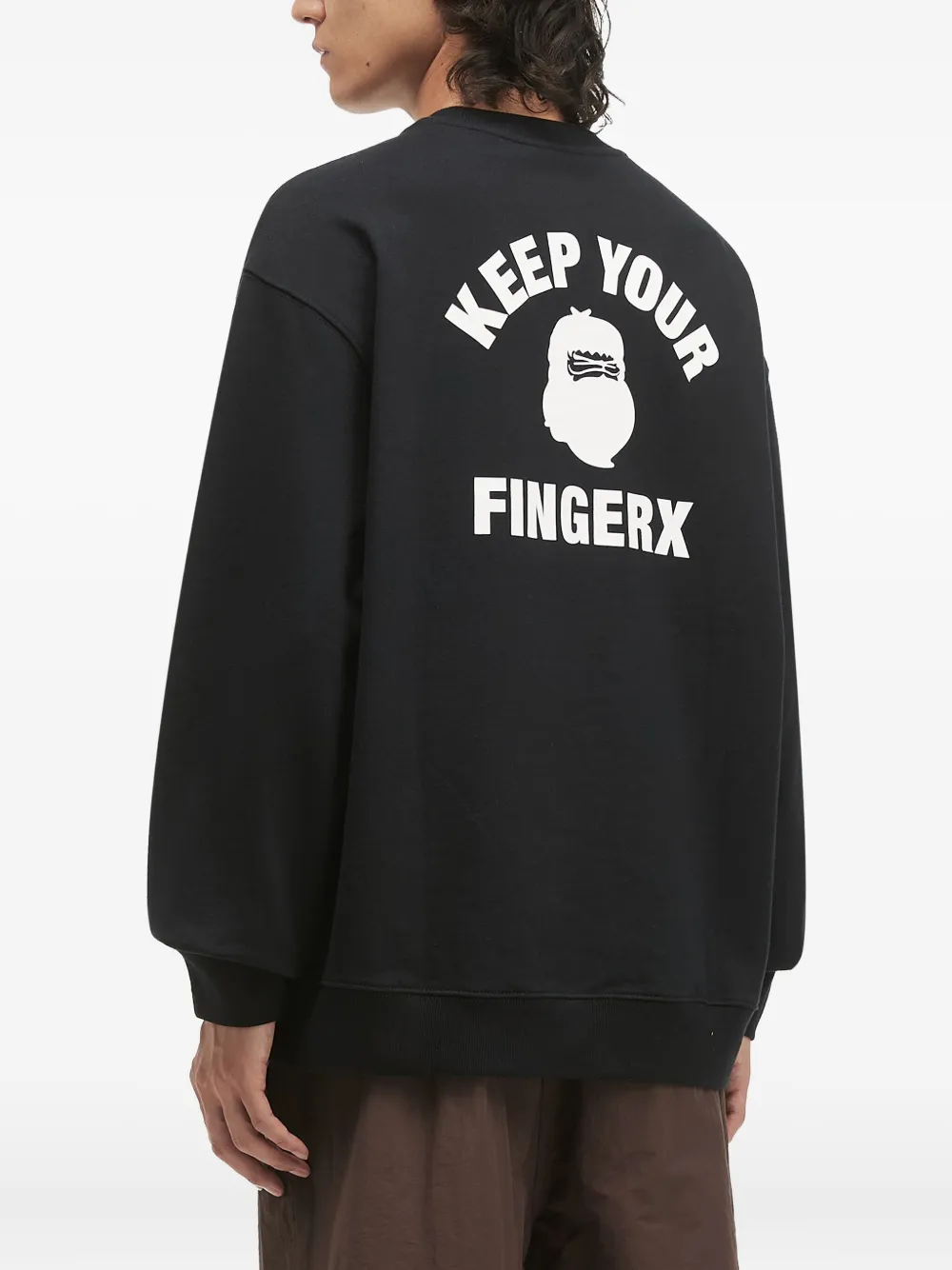 Fingercroxx Graphic Sweatshirt In Black