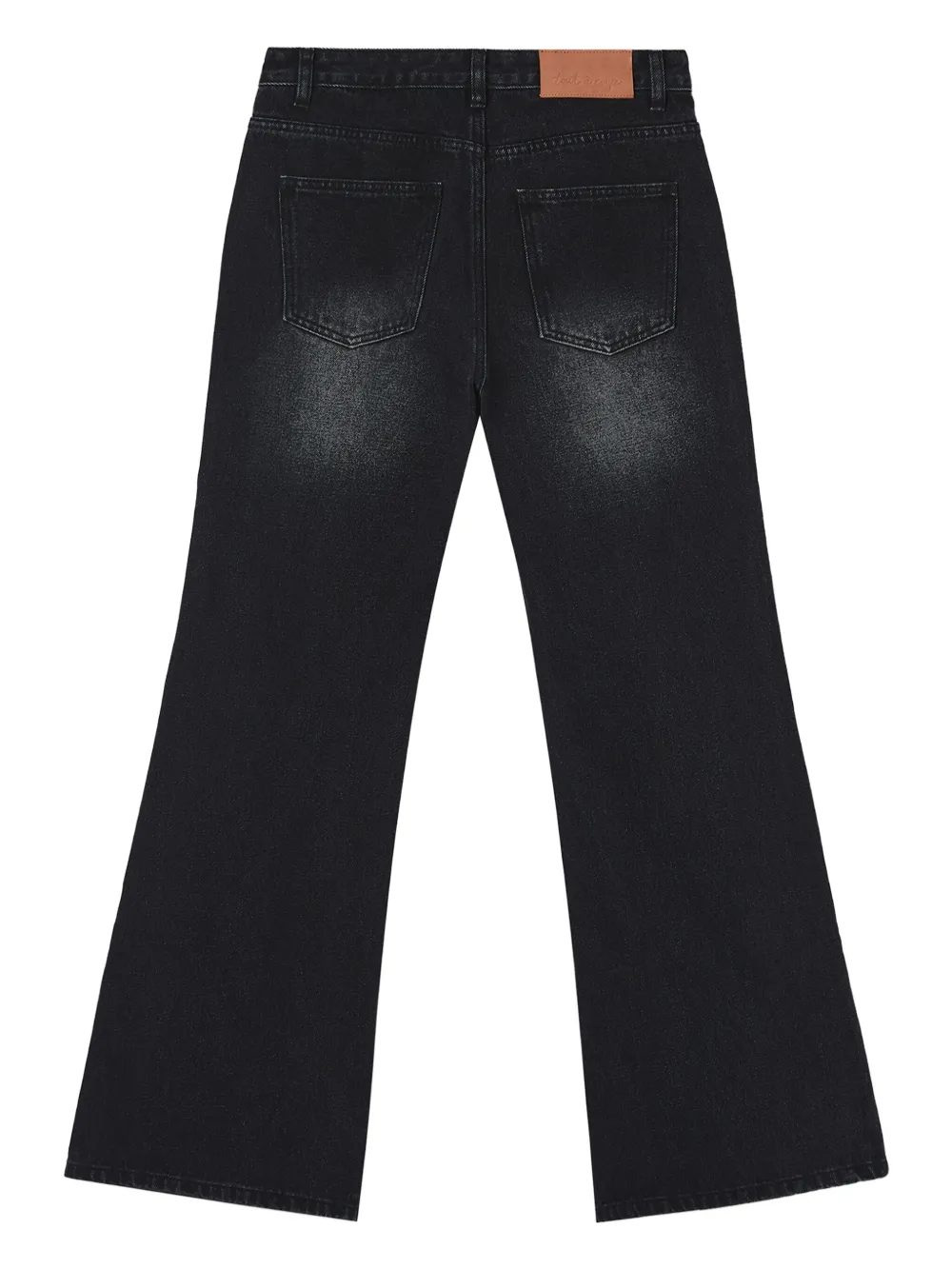 Tout a coup Jeans met logopatch - Zwart