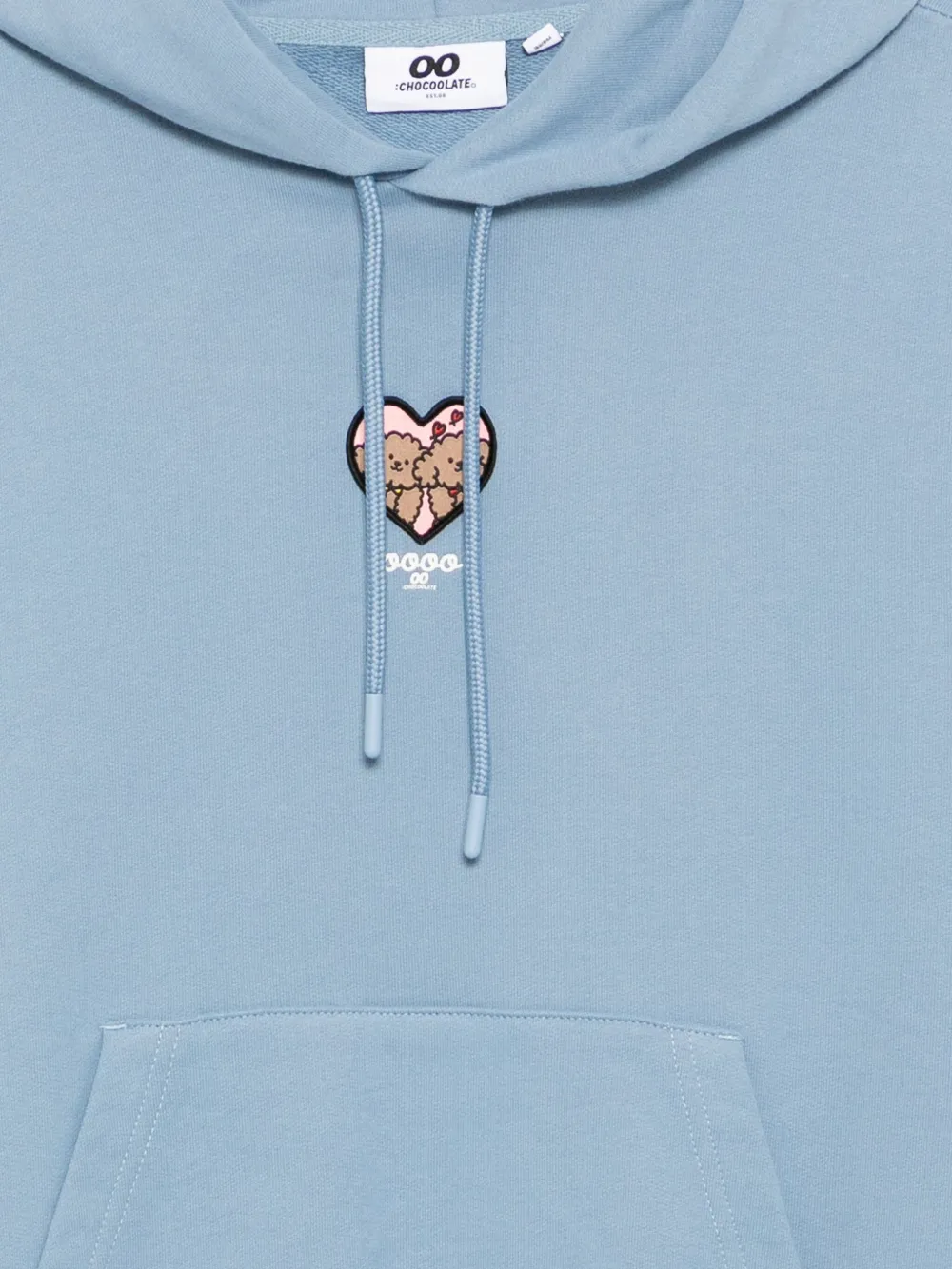 CHOCOOLATE Hoodie met geborduurde puppy Blauw