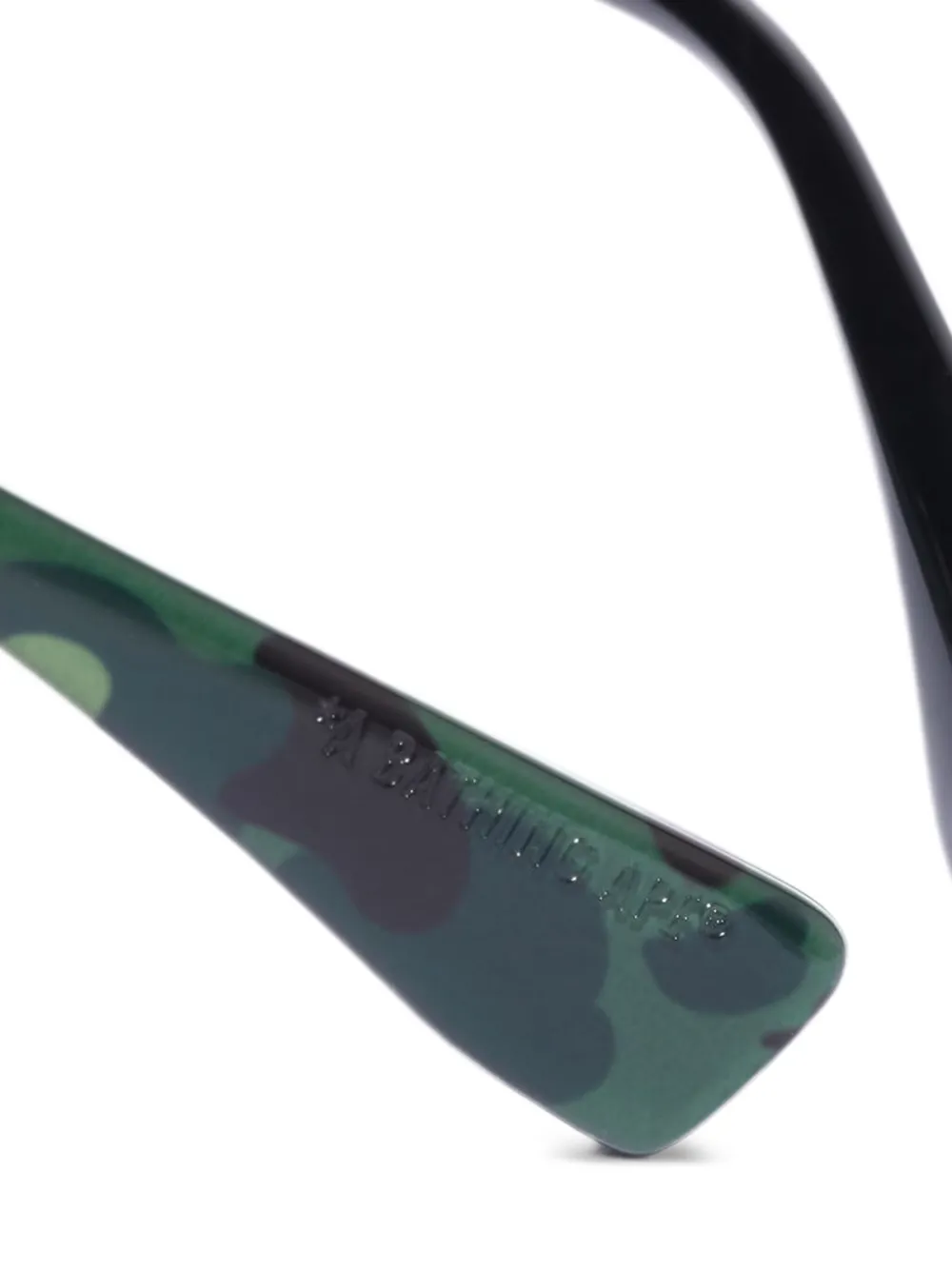 A BATHING APE Zonnebril met haaiendetail Zwart