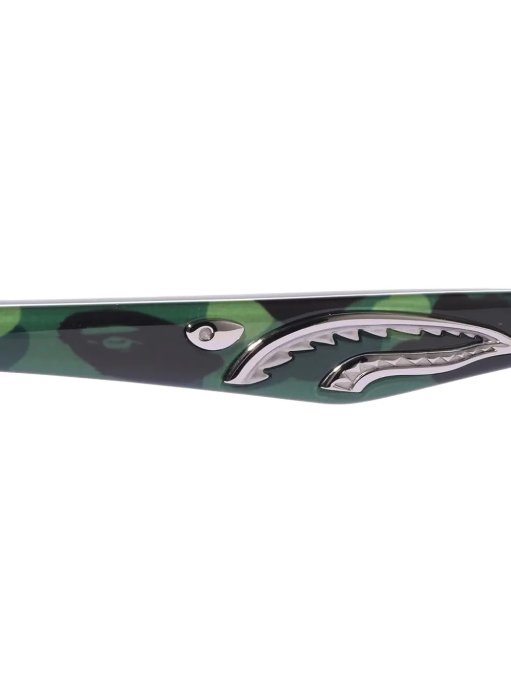 A BATHING APE Zonnebril met haaiendetail Zwart