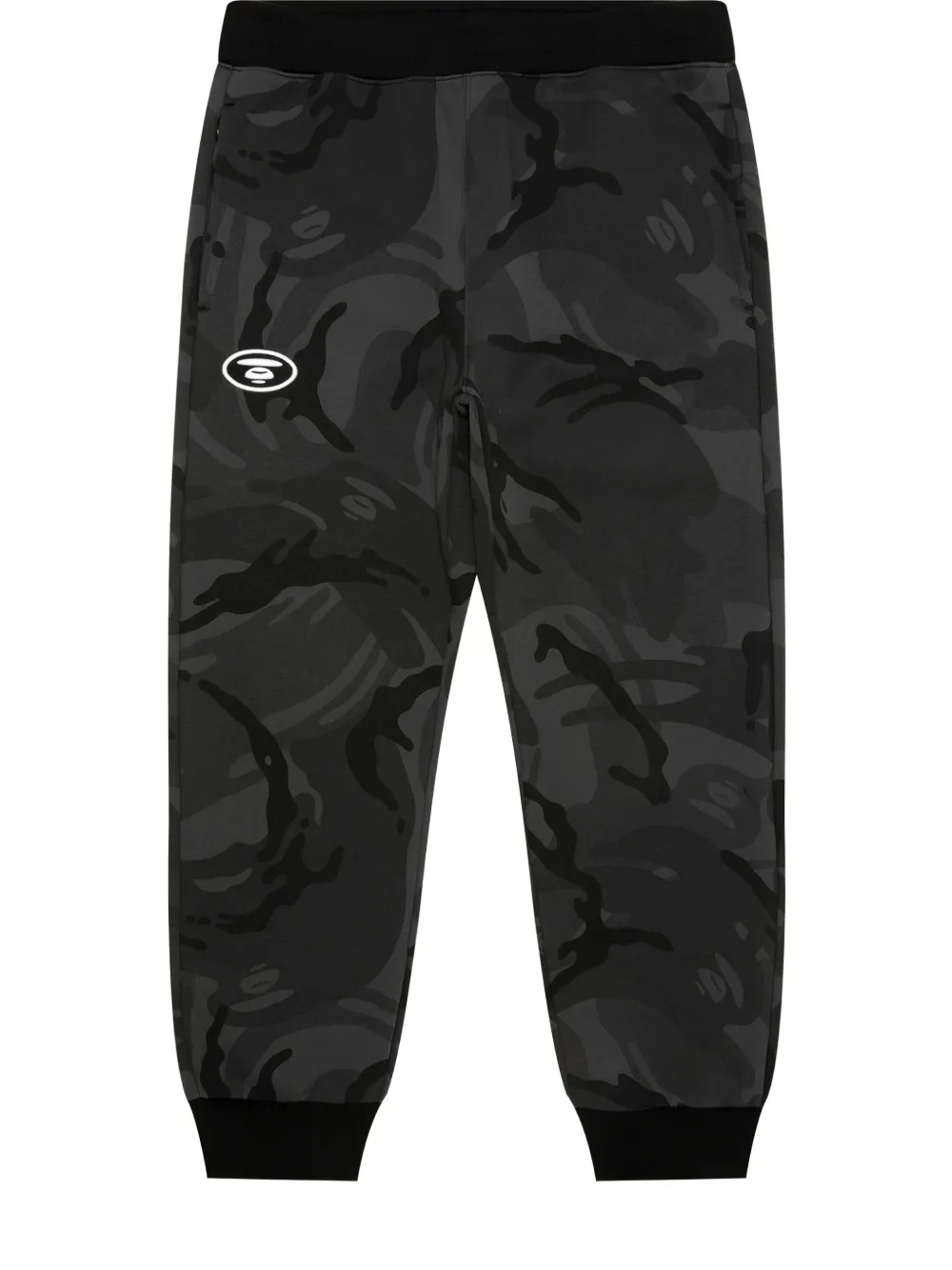 Aape By A Bathing Ape Camo-print Logo Track Pants In Black