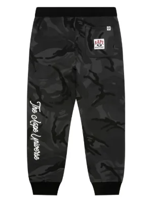 AAPE BY *A BATHING APE® カモフラージュ トラックパンツ | ブラック