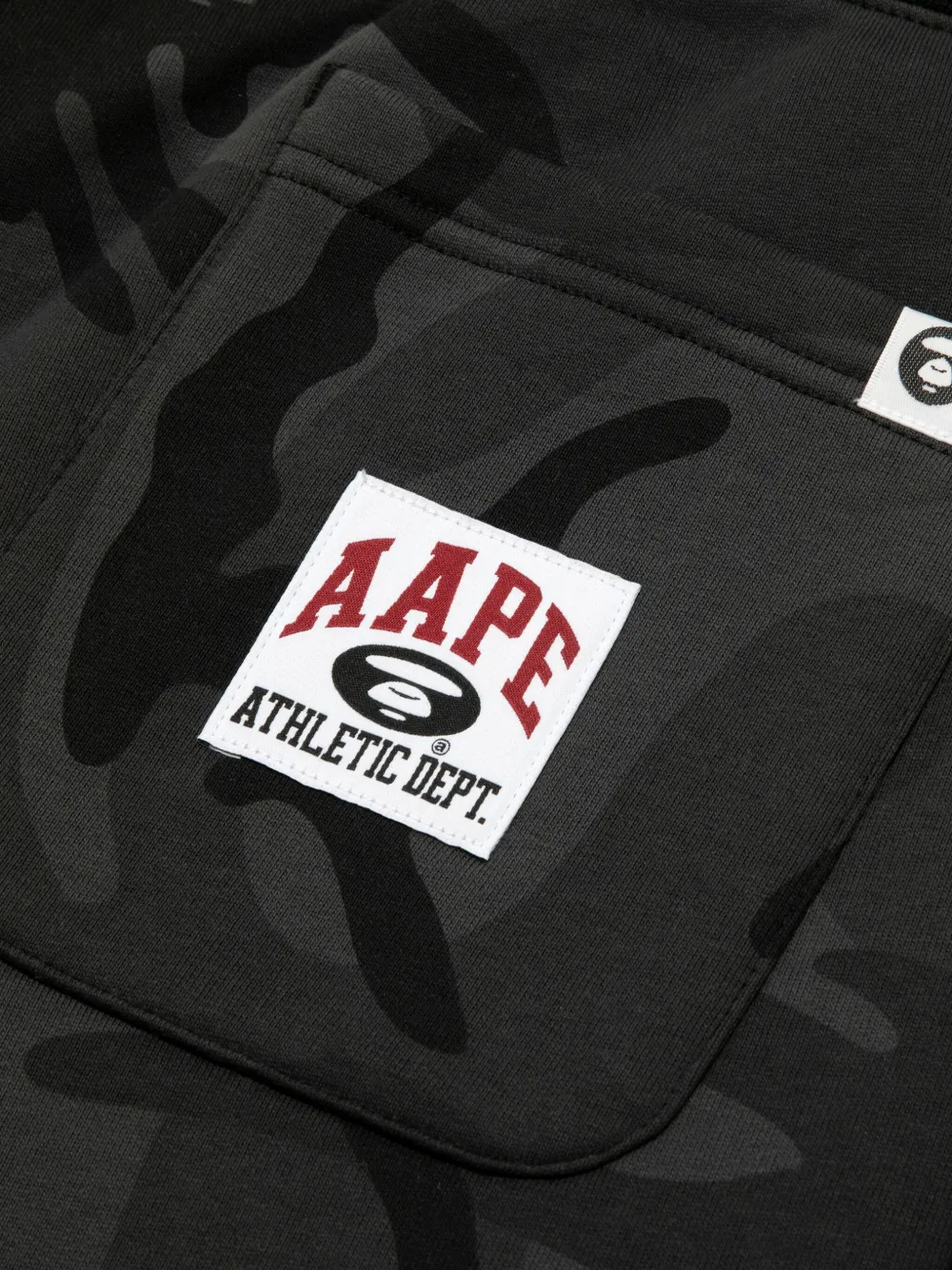 Aape By A Bathing Ape Camo-print Logo Track Pants In Black