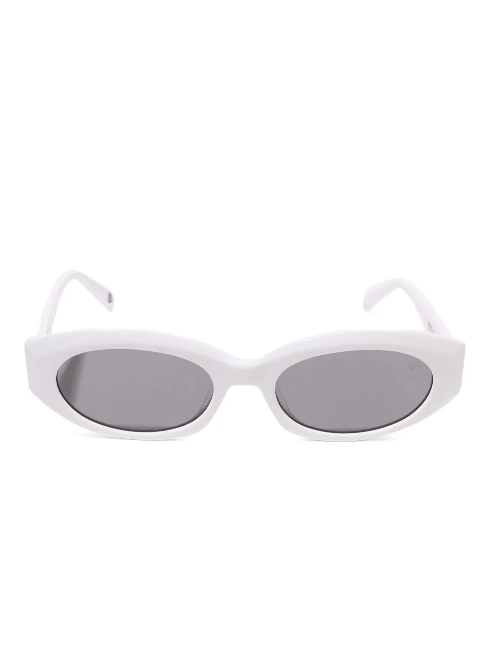 A BATHING APE® lentes de sol con armazón ovalada | blanco | Image 1