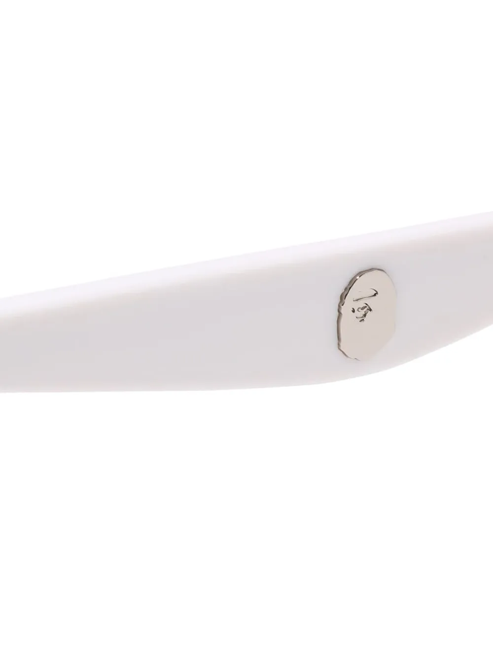 A BATHING APE Zonnebril met ovalen montuur Wit