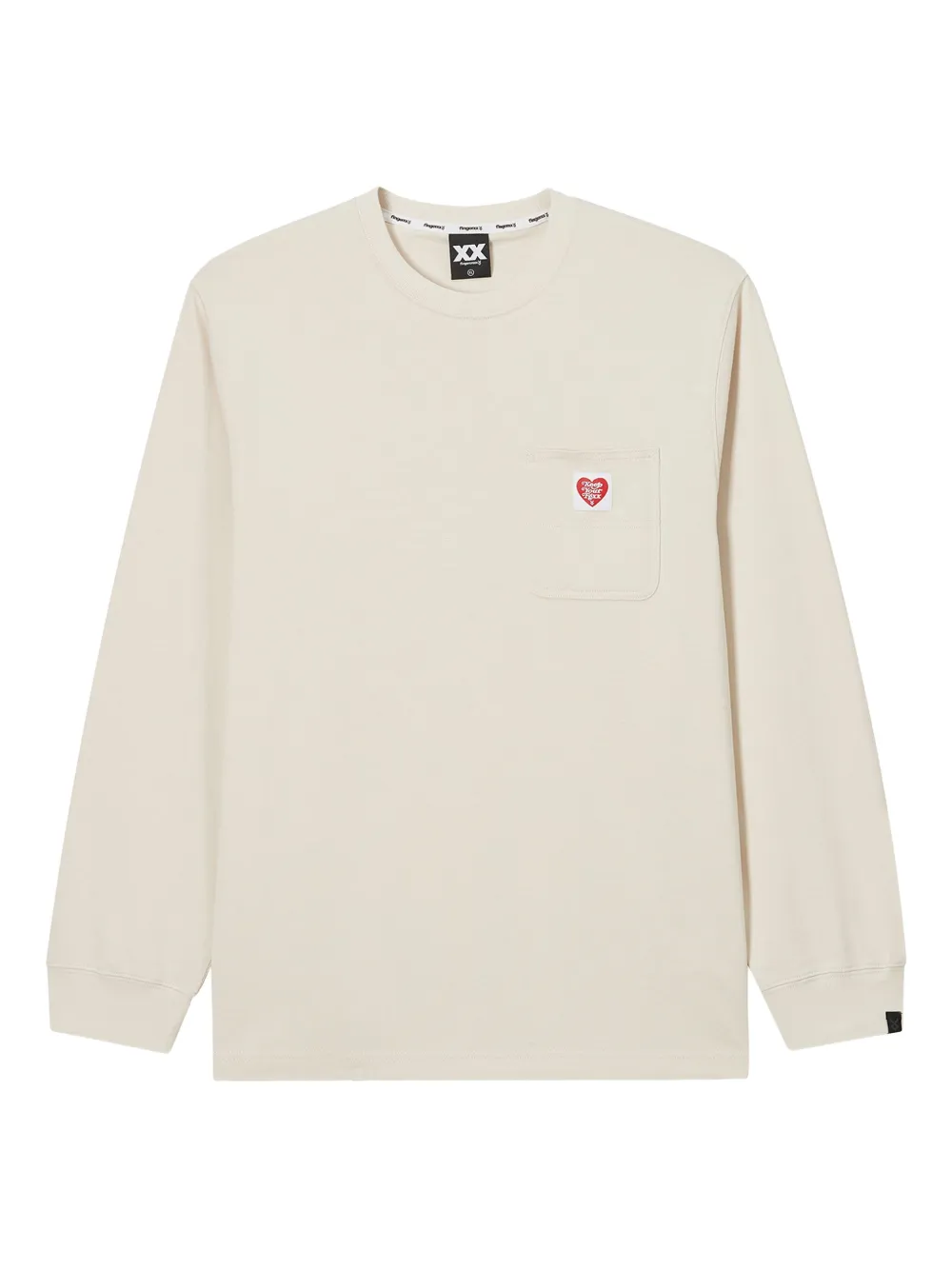 FINGERCROXX heart-detail long-sleeve sweatshirt | White | Image 1