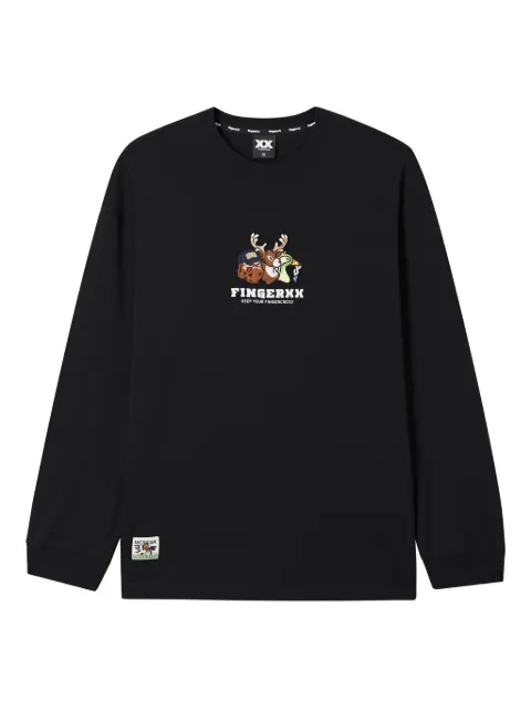 FINGERCROXX top manga larga bordado