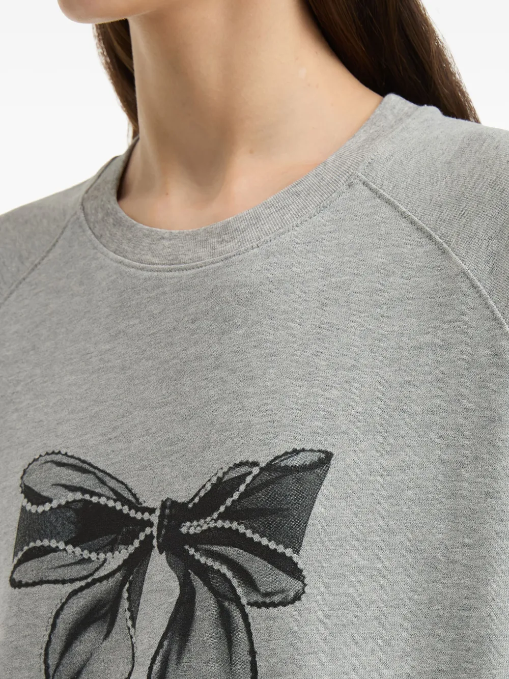 B+ab Bow-print Sweatshirt In Gray