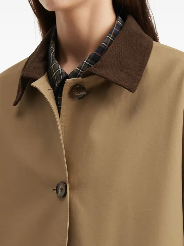 b+ab corduroy-collar Cotton Coat | Neutrals | FARFETCH JO
