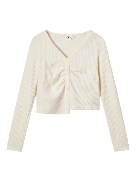 b+ab ribbed buttoned cardigan