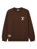 FINGERCROXX logo-print crew-neck sweatshirt - Brown