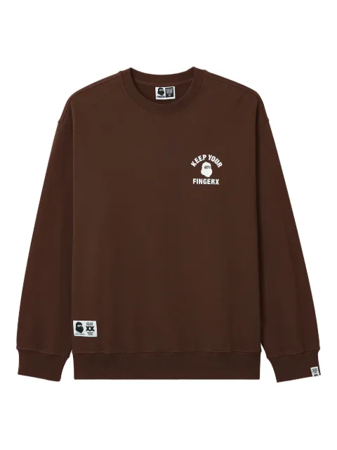FINGERCROXX logo-print crew-neck sweatshirt
