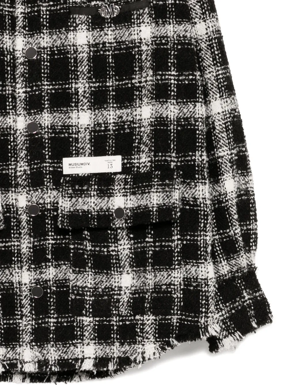 Musium Div. Geruit shirtjack Zwart