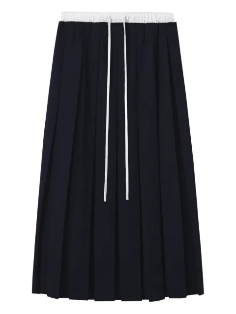 b+ab drawstring midi pleated skirt