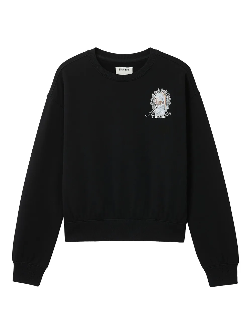 Musium Div. Girl-print Sweatshirt In Black