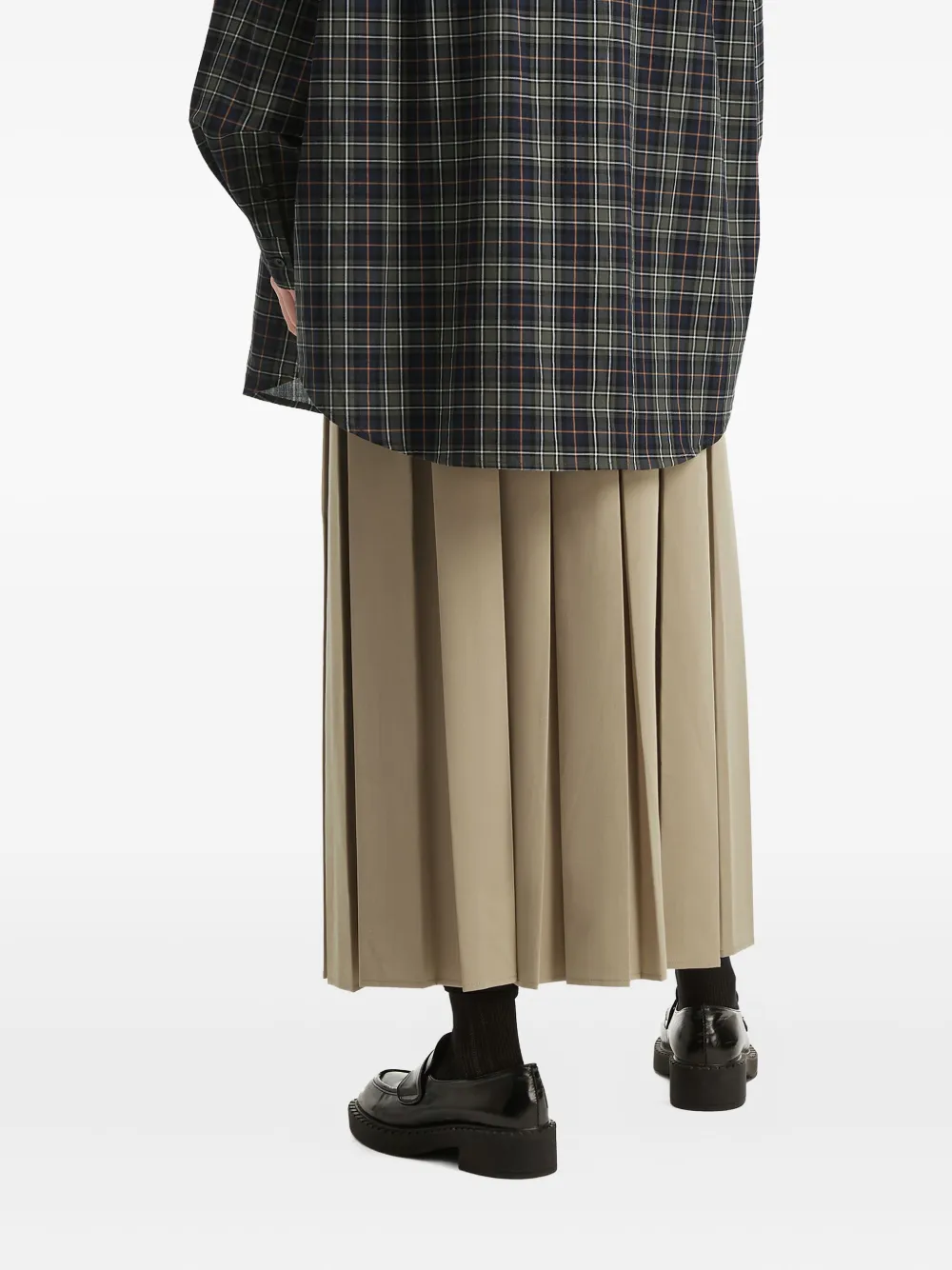 B+ab Pleated Drawstring Skirt In Neutral