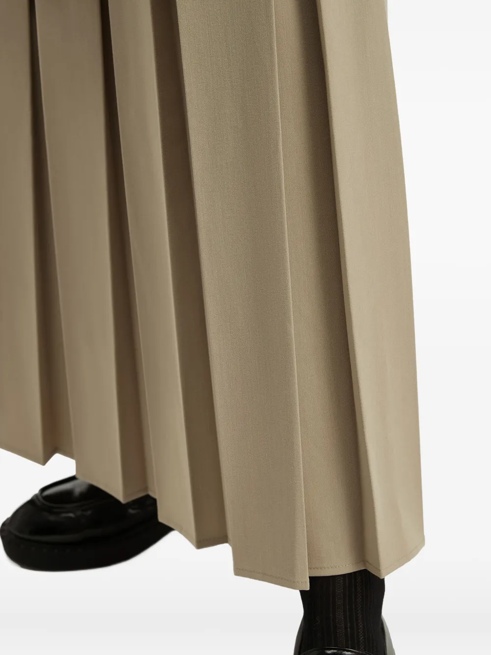 B+ab Pleated Drawstring Skirt In Neutral