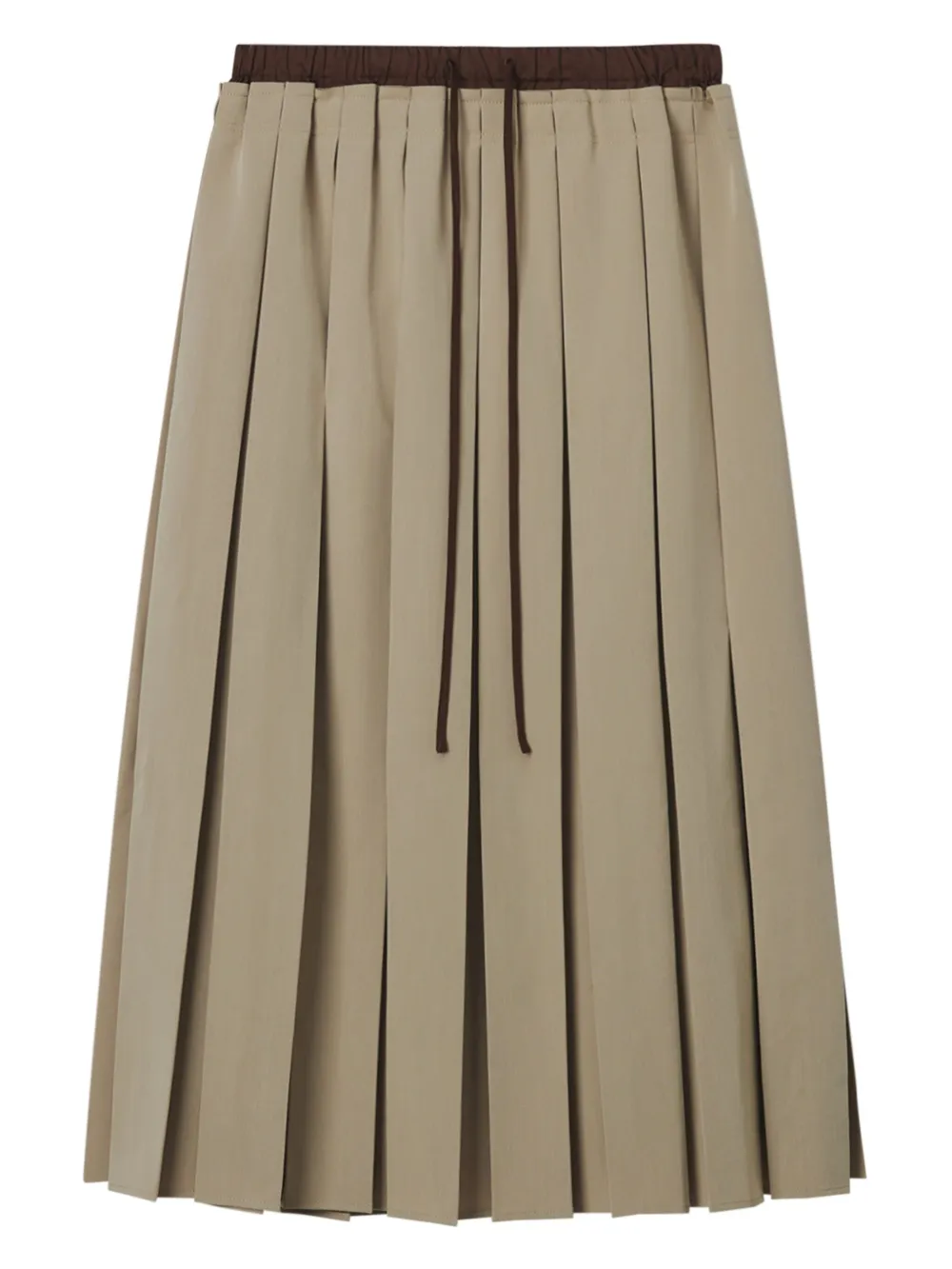 B+ab Pleated Drawstring Skirt In Neutral
