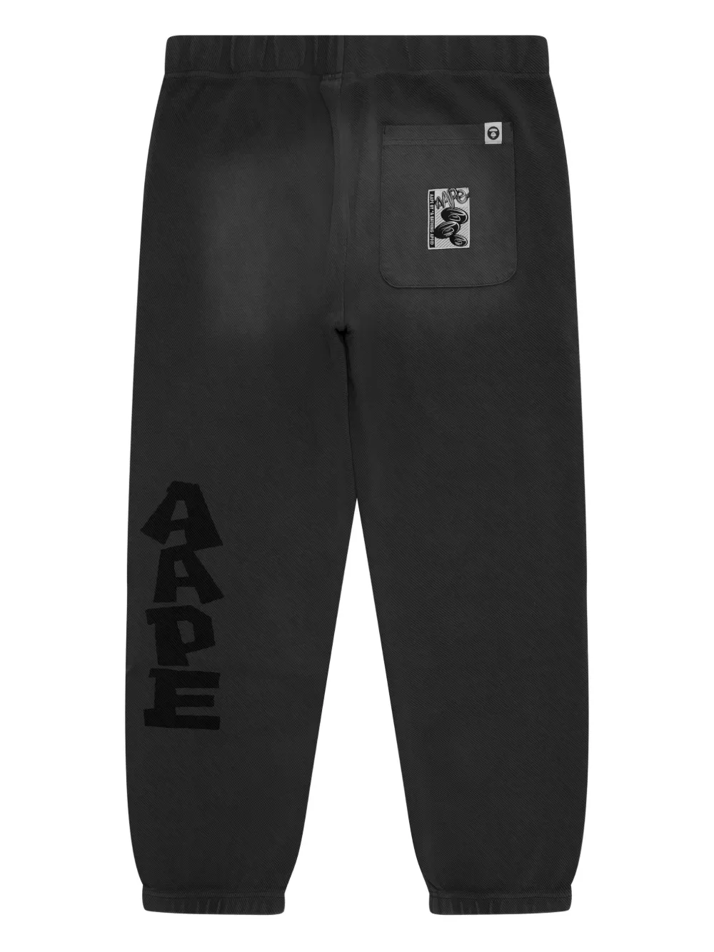 AAPE BY *A BATHING APE Trainingsbroek met logopatch - Zwart