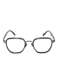 A BATHING APE® shark-pattern round frames - Black