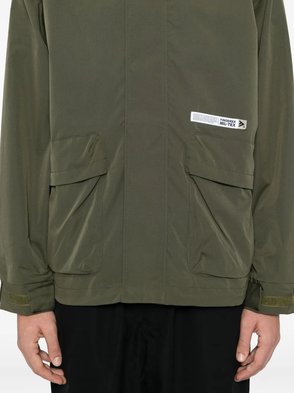 Fingercroxx Slogan-print Jacket In Green