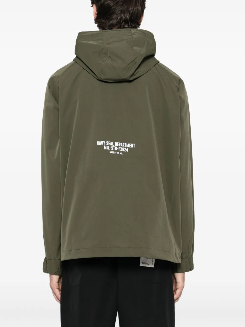 Fingercroxx Slogan-print Jacket In Green