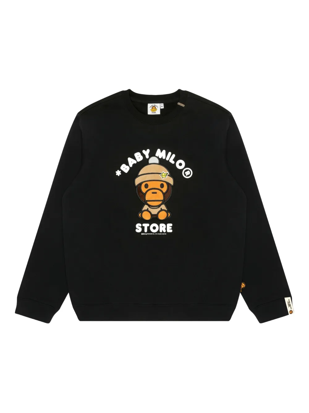 *BABY MILO® STORE BY *A BATHING APE® embroidered crew-neck sweatshirt | Black | Image 1