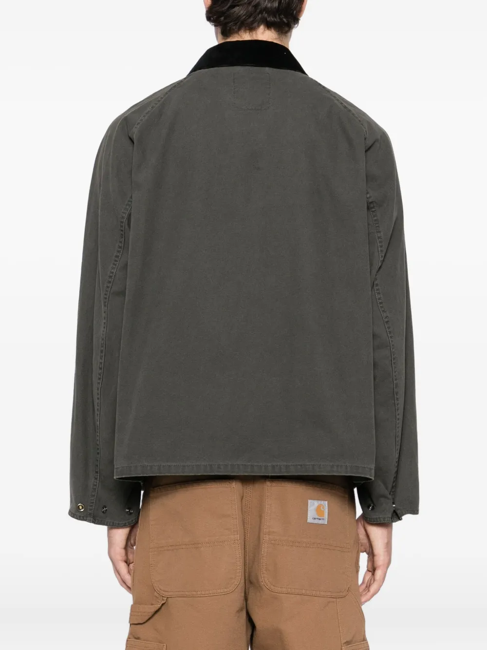 Fingercroxx Slogan-embroidered Jacket In Gray