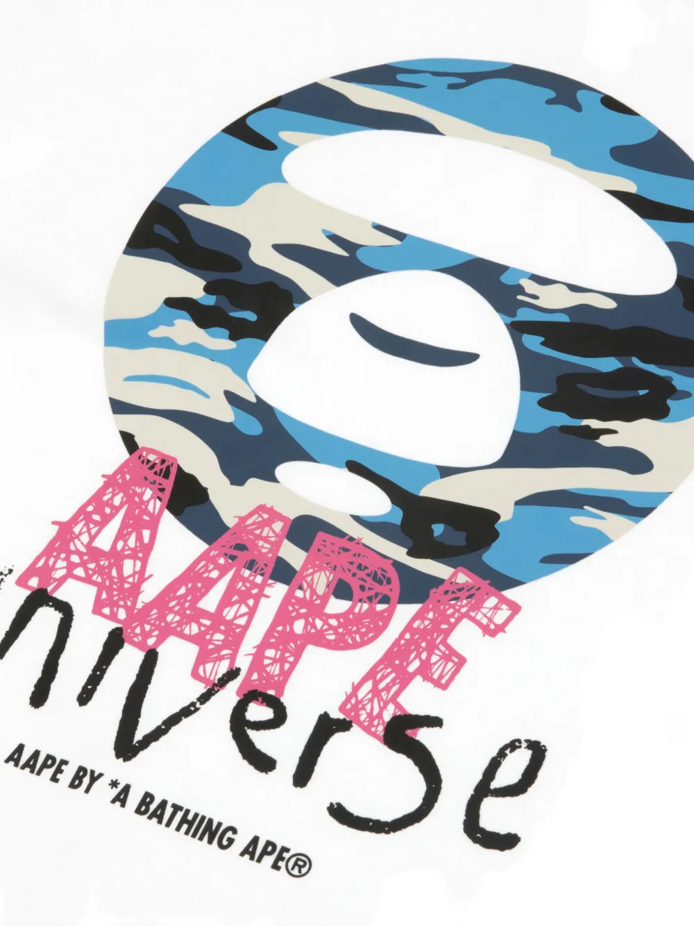 AAPE BY *A BATHING APE Sweater met ronde hals Wit