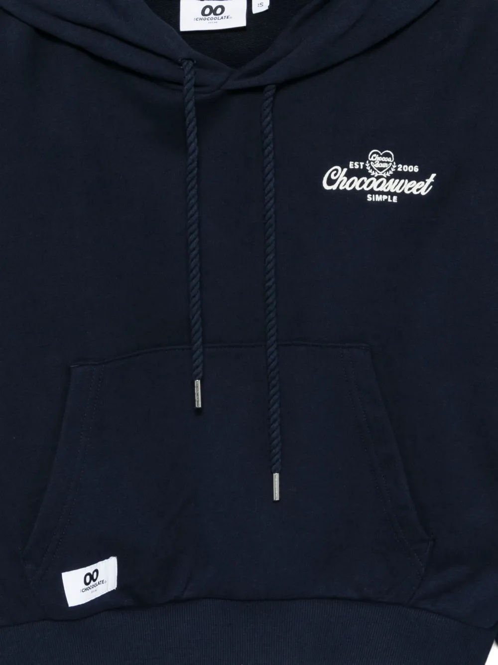 CHOCOOLATE Hoodie met geborduurd logo Blauw