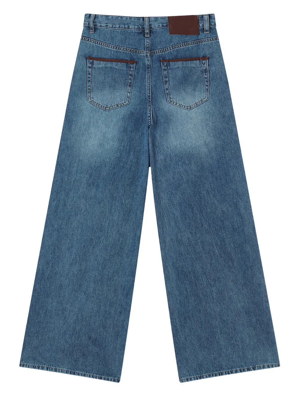 b+ab logo-patch jeans | Wide-Leg Jeans | Image 2