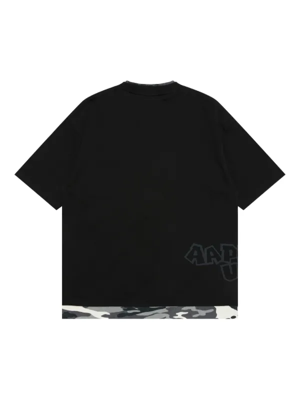 AAPE BY *A BATHING APE® カモフラージュ Tシャツ | ブラック