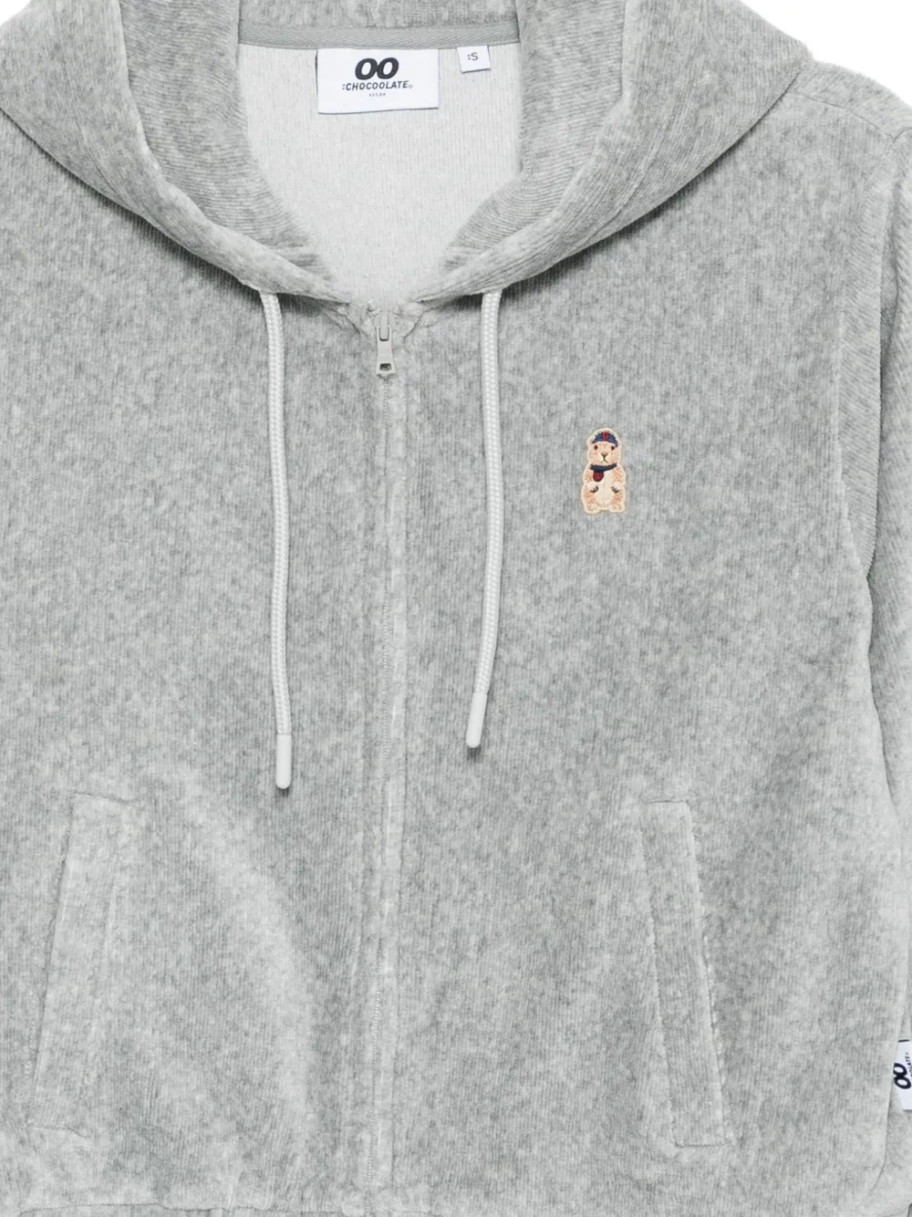 CHOCOOLATE Hoodie met logopatch Grijs