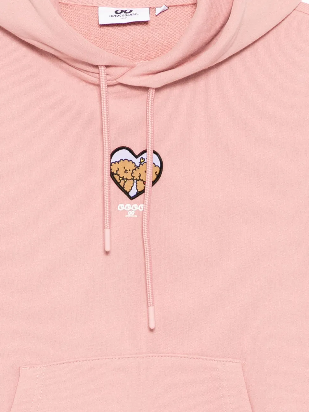 CHOCOOLATE Hoodie met geborduurde puppy Roze