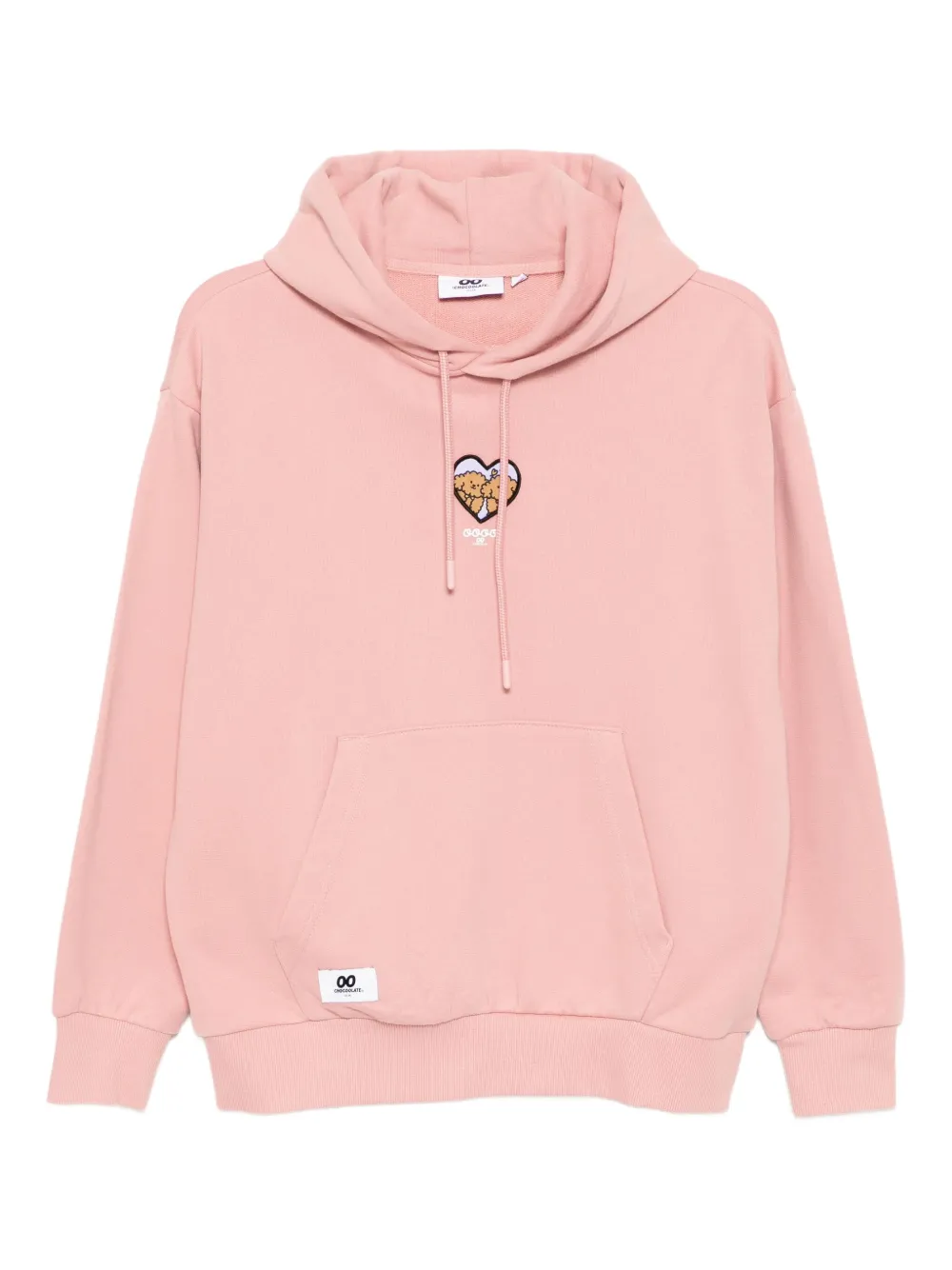CHOCOOLATE puppy-embroidered hoodie | Pink | Image 1