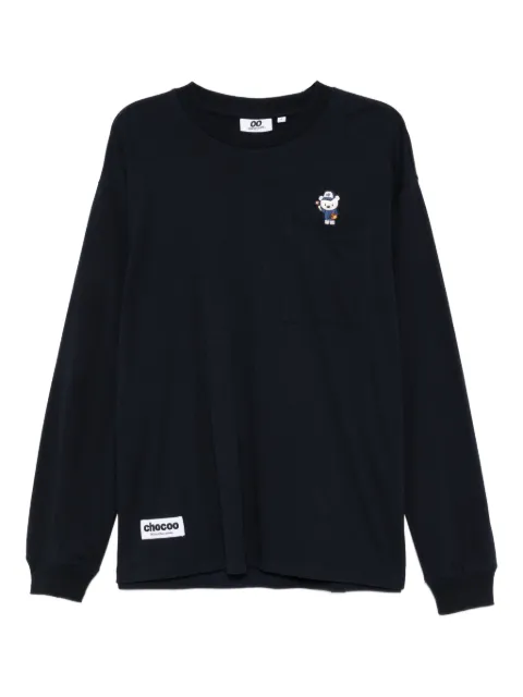 CHOCOOLATE bear-embroidered T-shirt