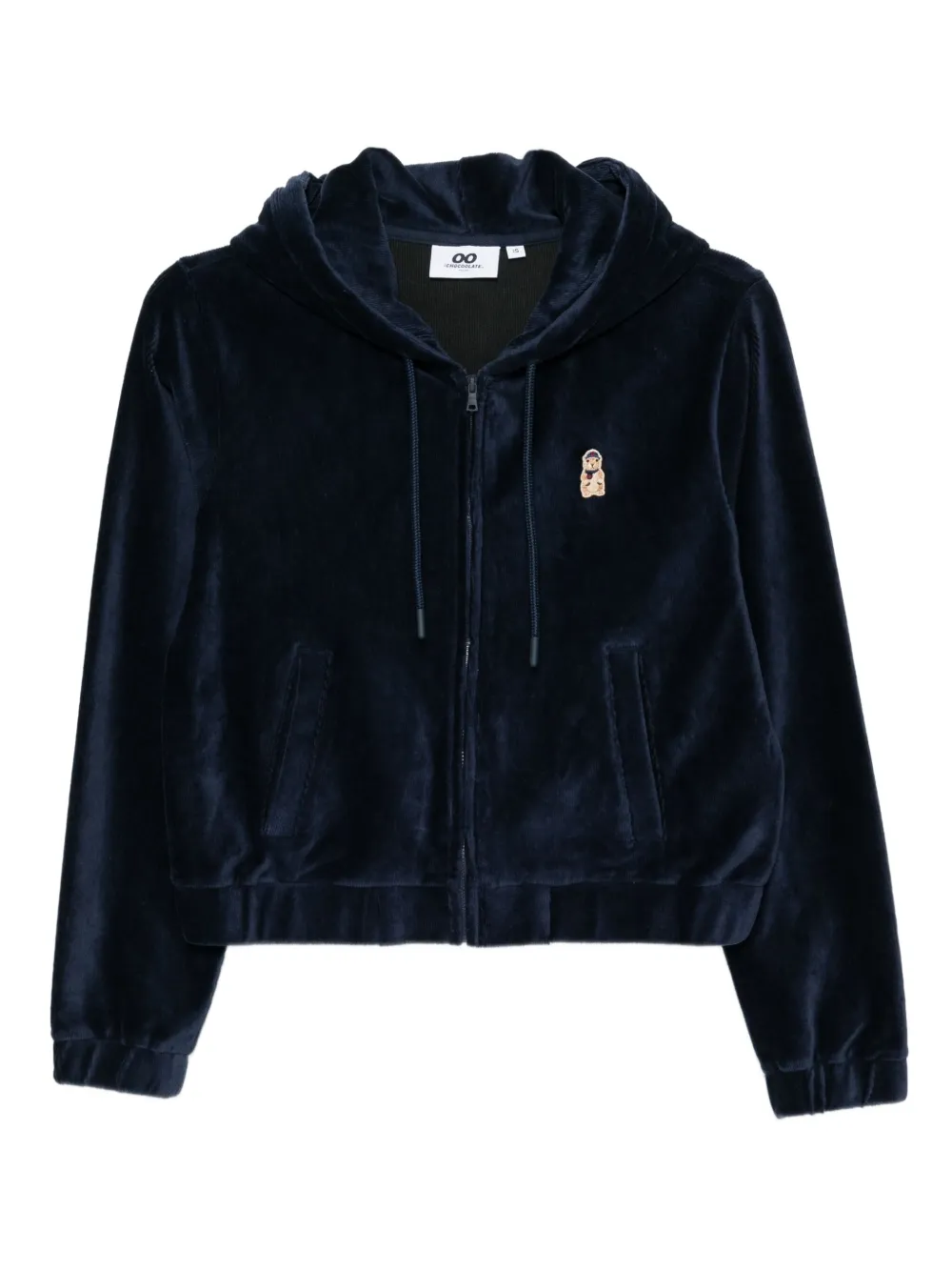 CHOCOOLATE logo-patch hoodie | Blue | Image 1
