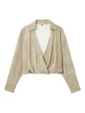 b+ab wrap-effect shirt top - Neutrals