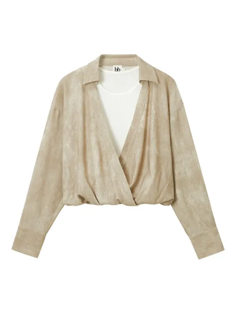 b+ab wrap-effect shirt top